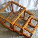 Nesting tables in solid wood and glass – 70s