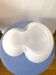 Free-form design vase thick white glass