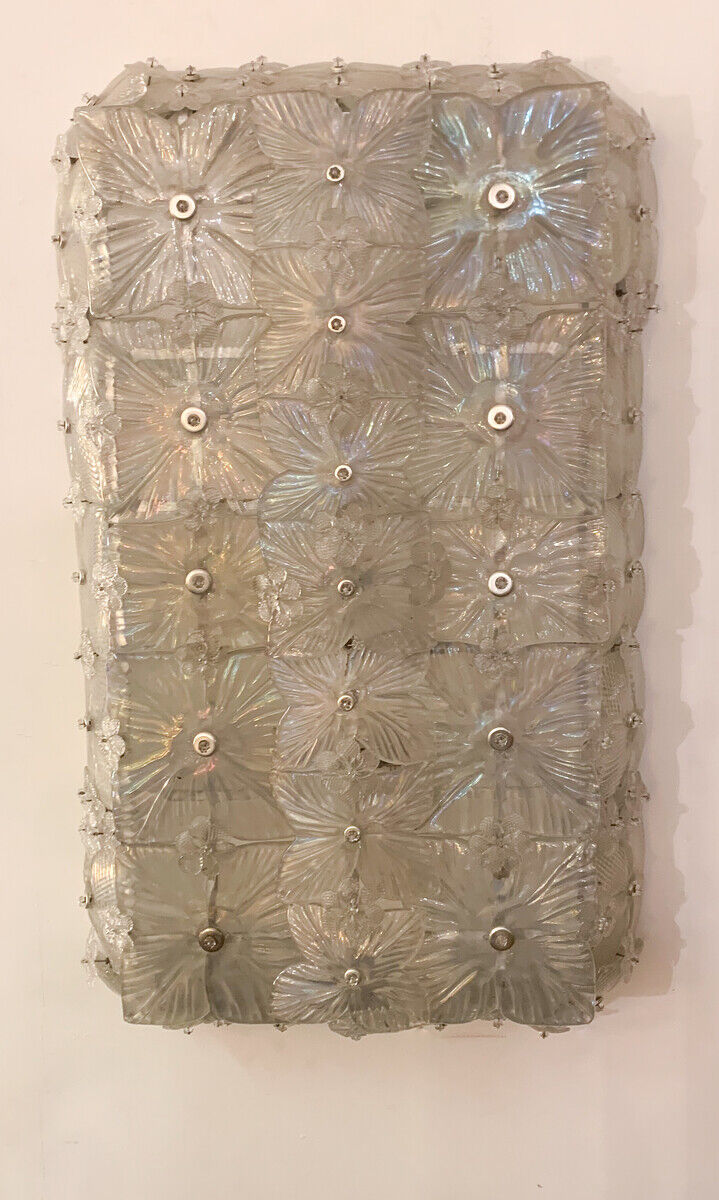 Mid-Century Modern Murano Glass Wall Lights, Italy, 1950s