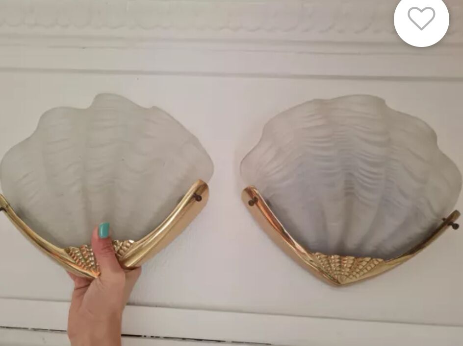 2 shell sconces