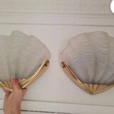 2 shell sconces