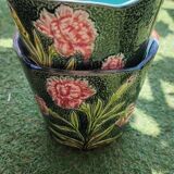 Paire de cache-pots en barbotine