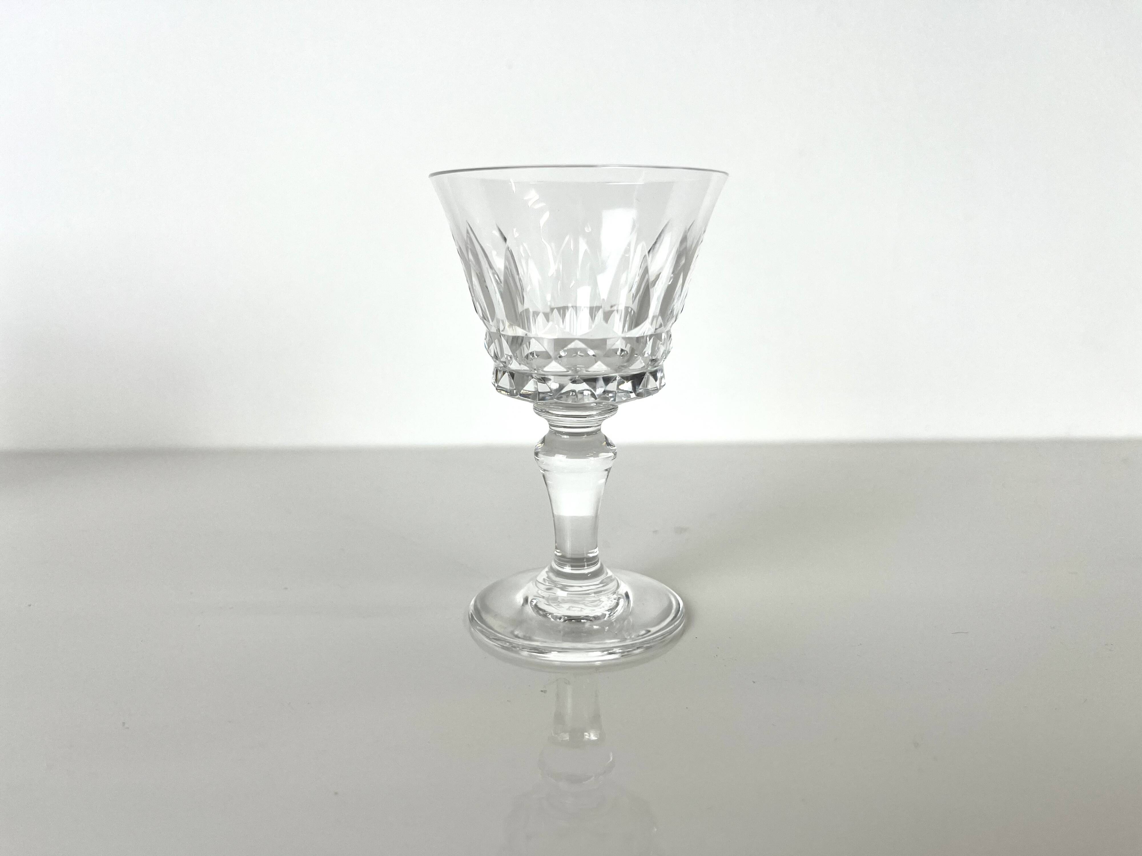 9 baccarat liqueur glasses, piccadilly model