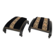 Pair of blackened wooden footstools, Napoleon III period