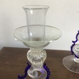 Set of 2 Murano glass candlesticks