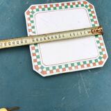Vintage checkered ceramic trivet