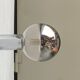 Vintage German ceiling lamp in chrome and glass from the space age by Motoko Ishii for Staff, 1970s.