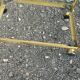 Vintage golden metal rolling dessert trolley