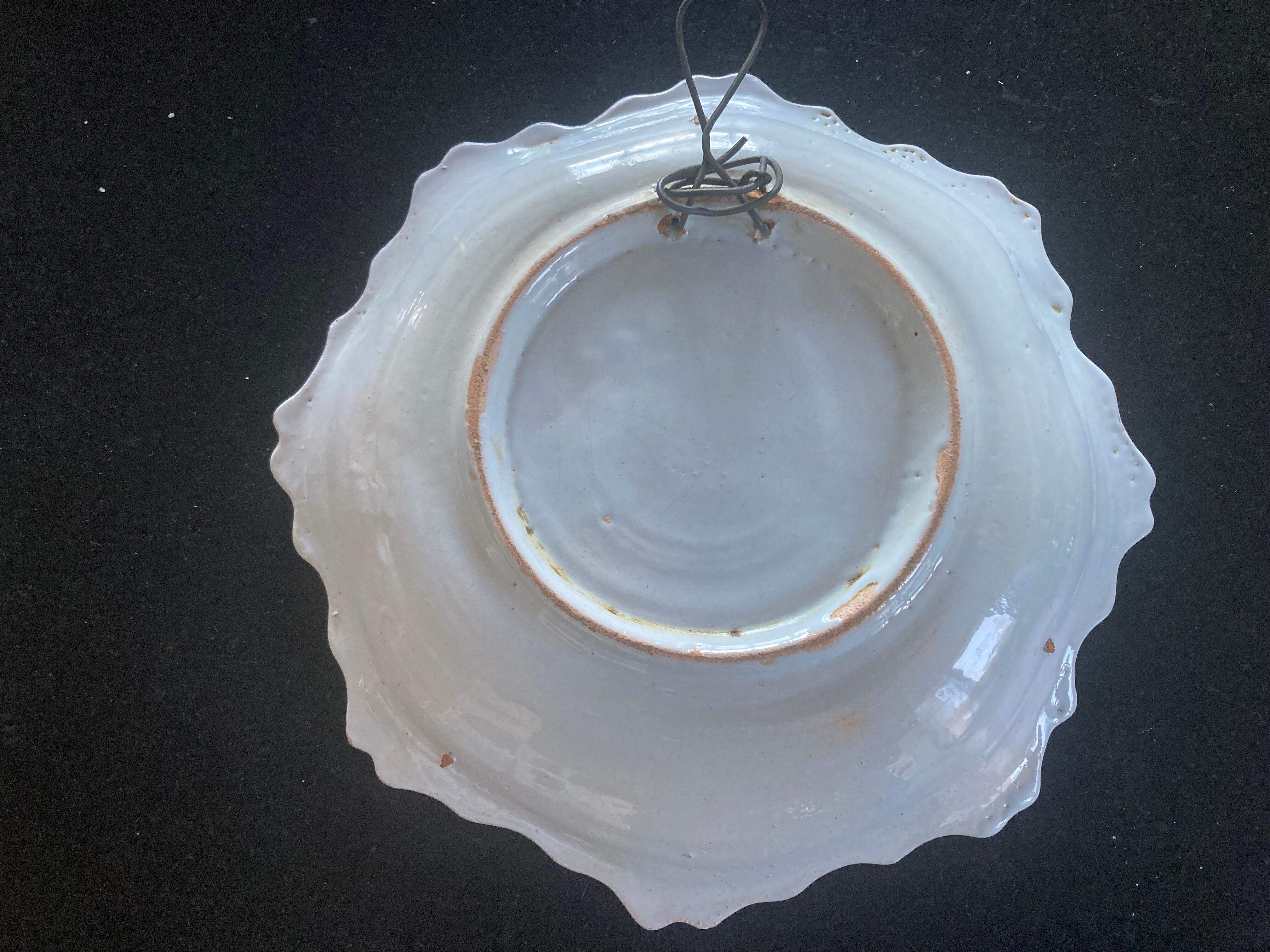 Earthenware plate Porquier