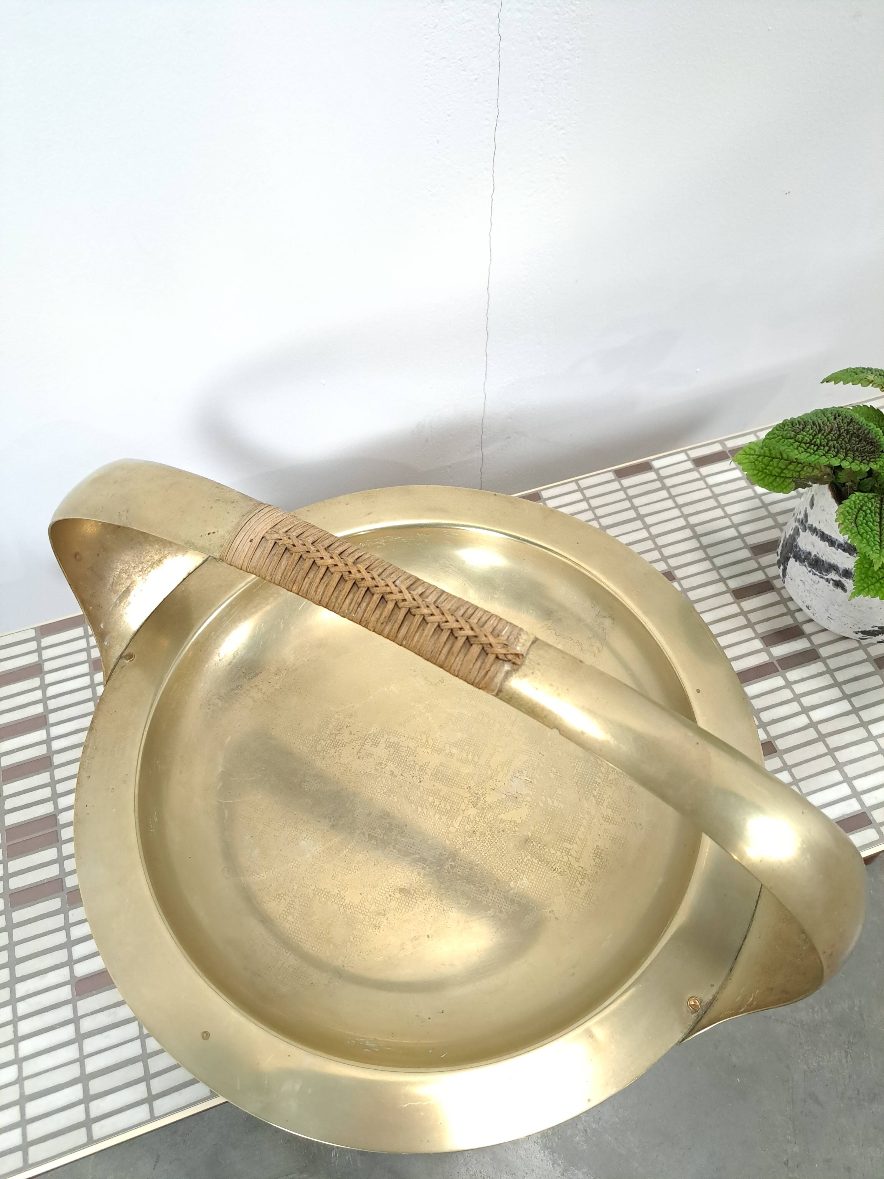 Art Deco jaren 20 messing mand, schaal