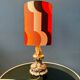 Space Age table lamp in orange ceramic West Germany Fat Lava