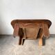 Oak coffee table with a double top