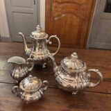 Service à thé et à café argent et porcelaine WMF