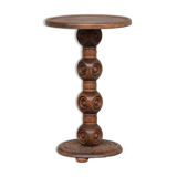 French Mid-Century Wooden Side Table or Pedestal