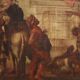 Antique painting Jesus and Herod from 17th century