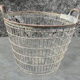 Old iron potato basket