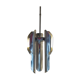 Chrome metal pendant lamp from the 1970s