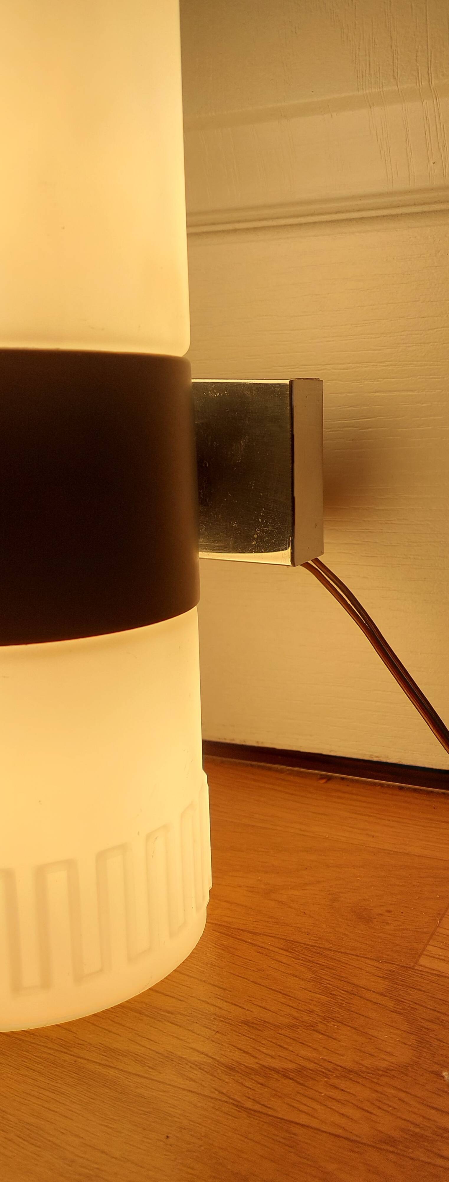 Large vintage cylindrical mid-century wall light.