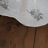 9 Oyster plates with black floral decoration KetG Luneville year 1940