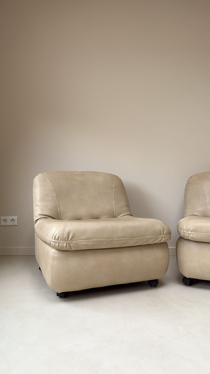 Set of two imitation leather armchairs by Jo Otterpohl for COR