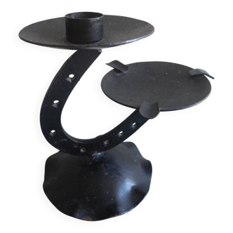 chandelier ashtray horse iron brutalist candlestick