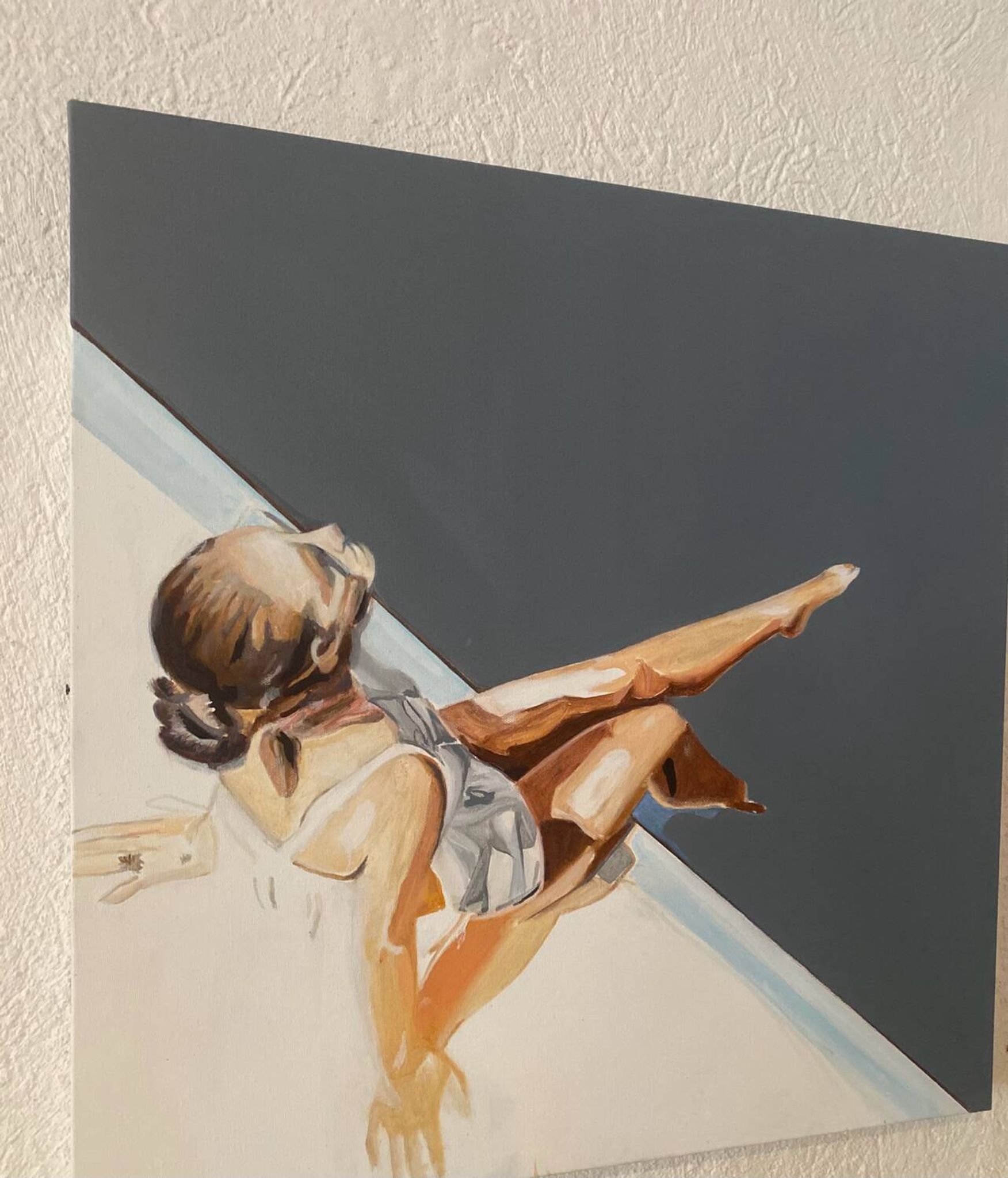 Peinture femme assise