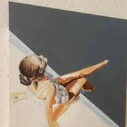 Peinture femme assise