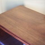 Vintage desk, wooden Art Deco desk from the 1930s, desk with drawers.