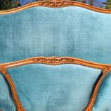 Louis XV-style basket bed and 2 convertible armchairs