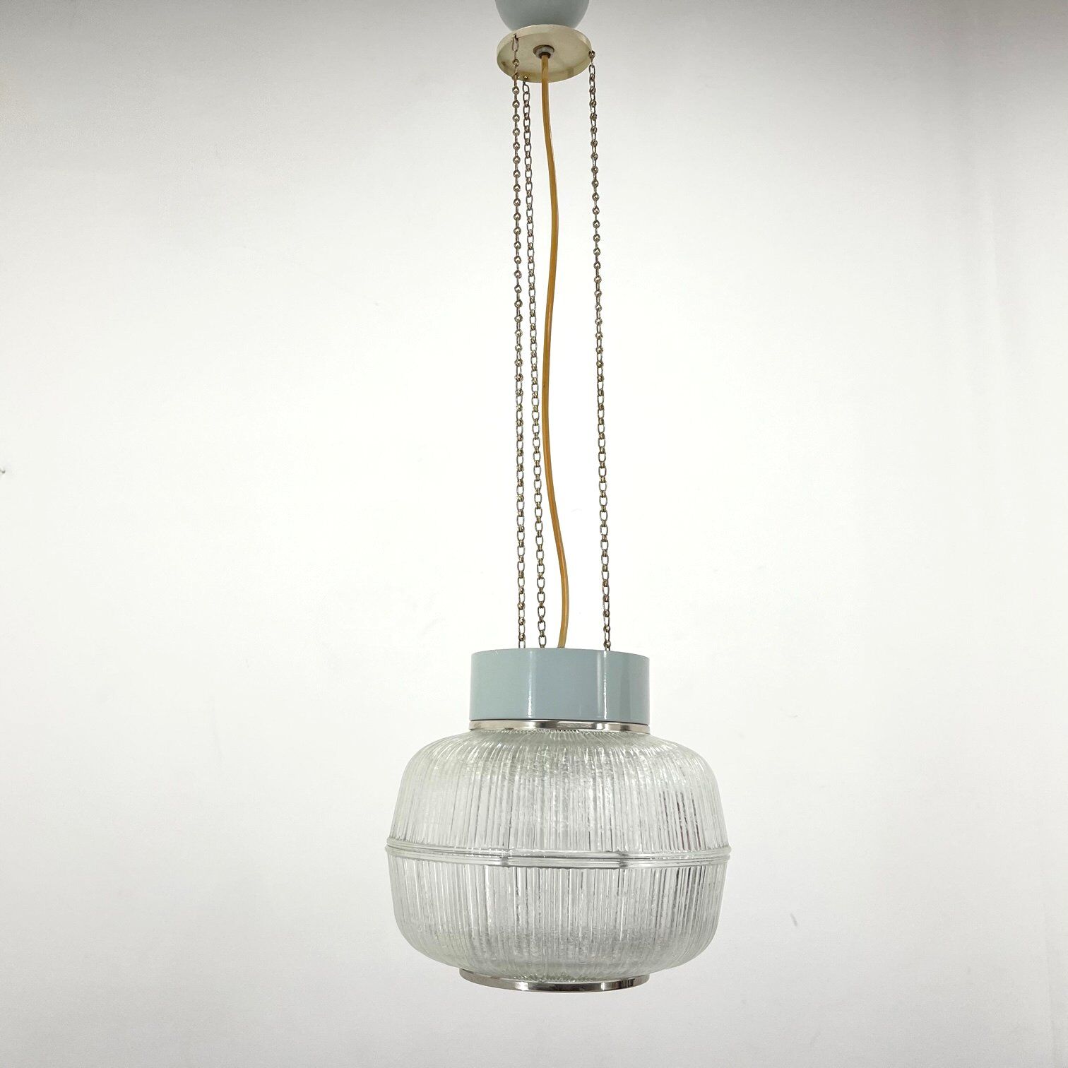 1960's Glass & Metal Pendant, Czechoslovakia