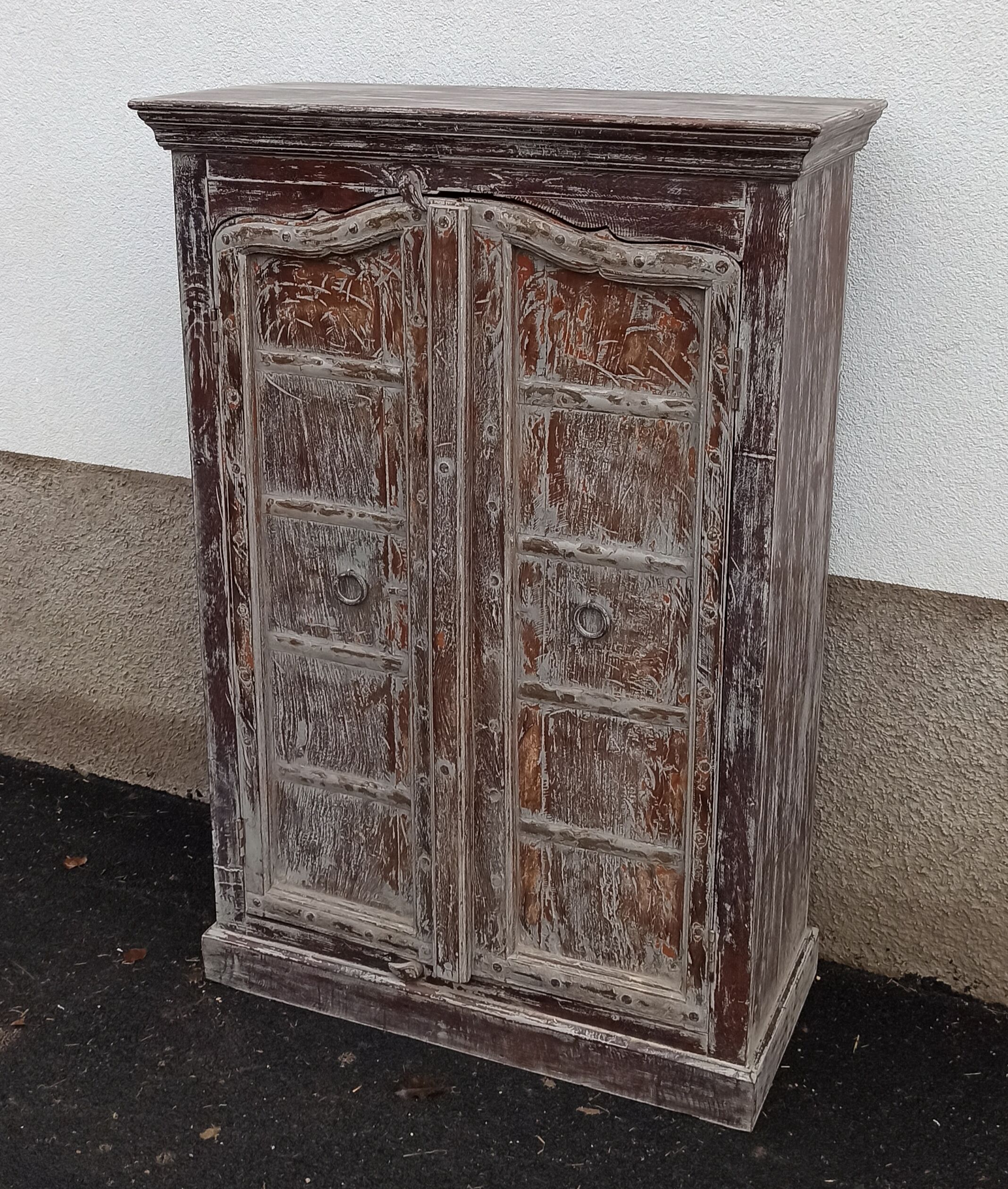 Old wooden cabinet with two doors
