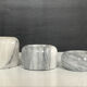 Set of 5 nesting candle holders in white marble.