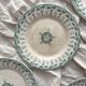 6 Gien ironstone dessert plates "Sagittaires"