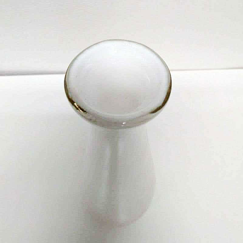 White vintage glass vase Ariel by Hermann Bongard, Norway 1956