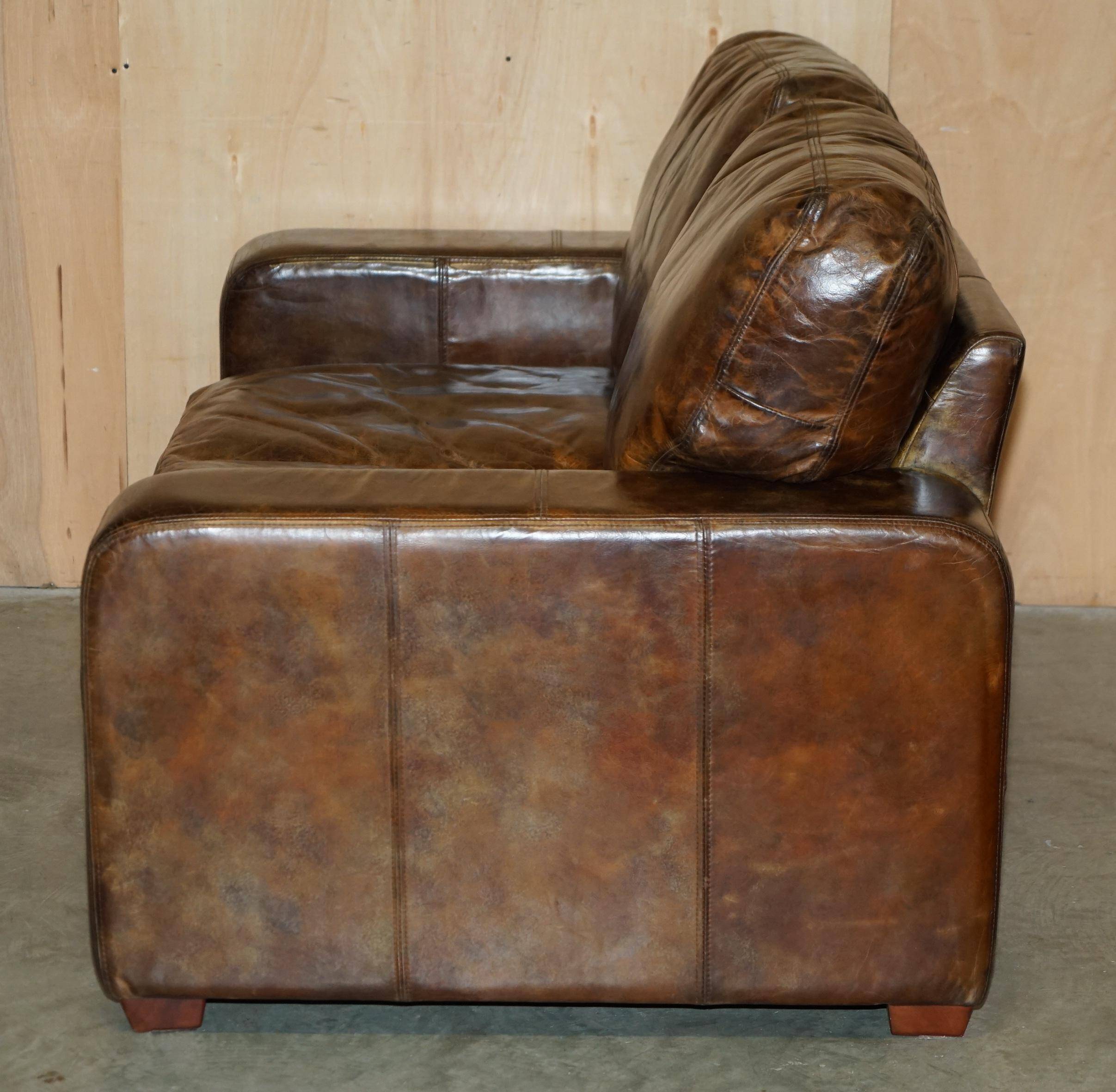 Heritage Biker Halo Soho Vintage leather sofa