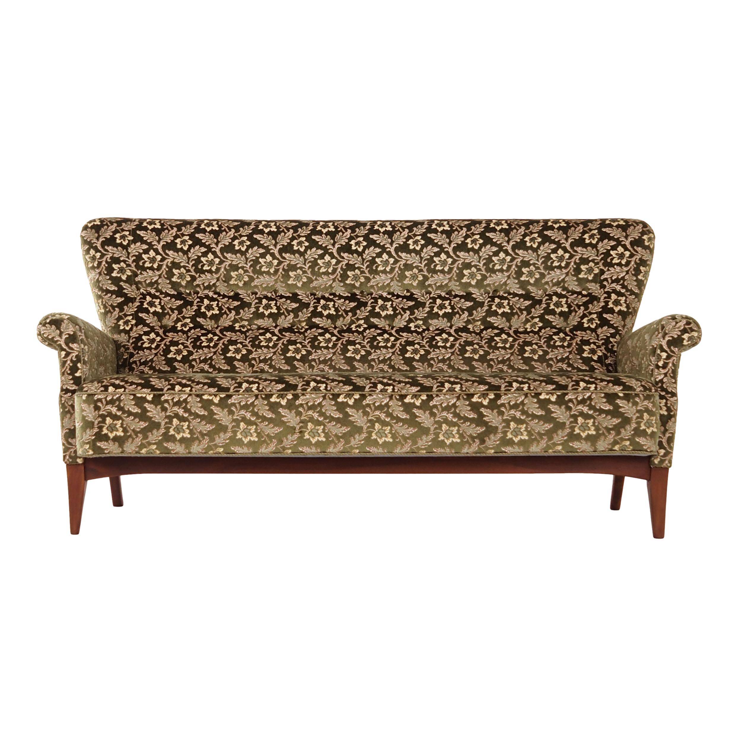 Beech sofa, Danish design, 1960s, manufacturer: Fritz Hansen