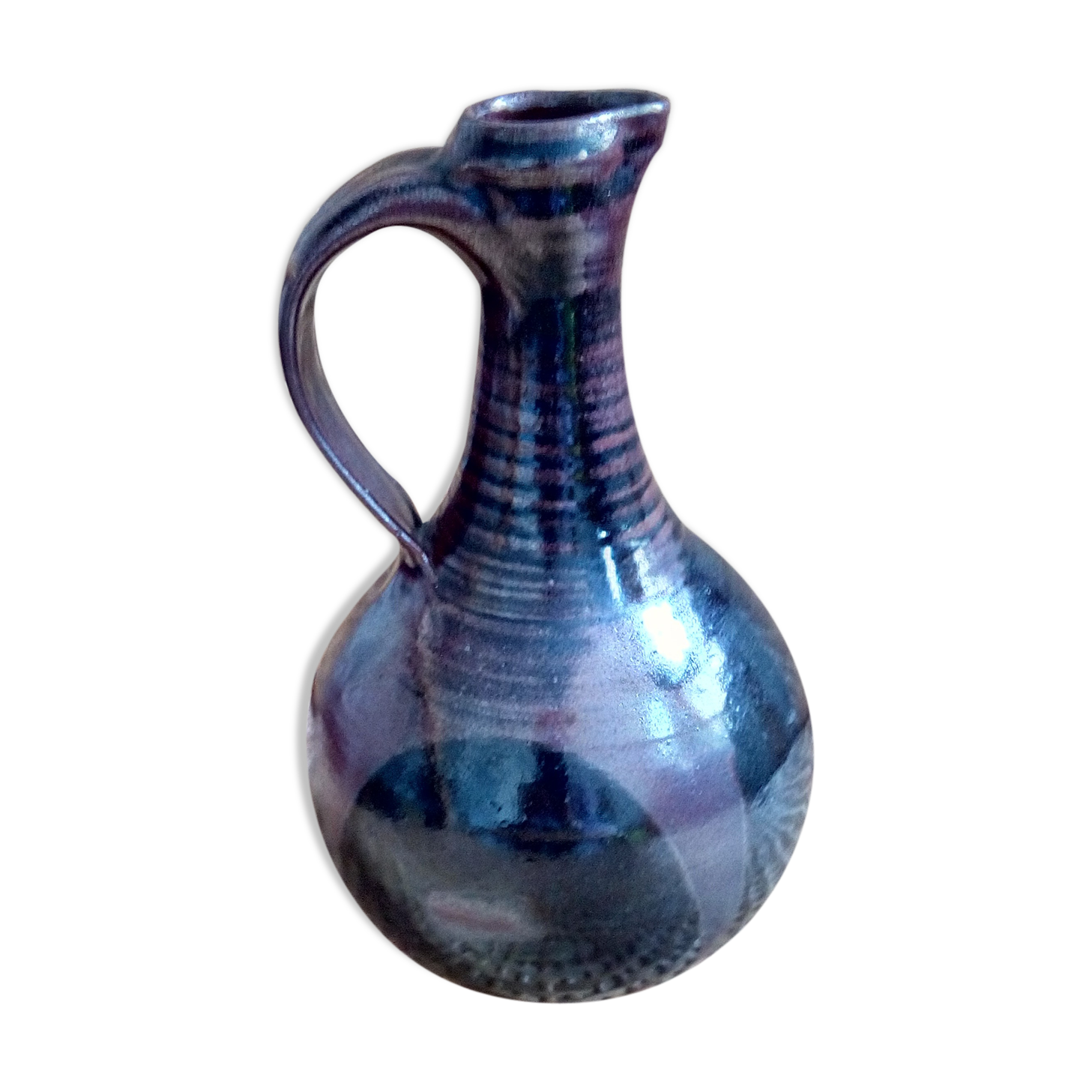 Glazed earthenware carafe