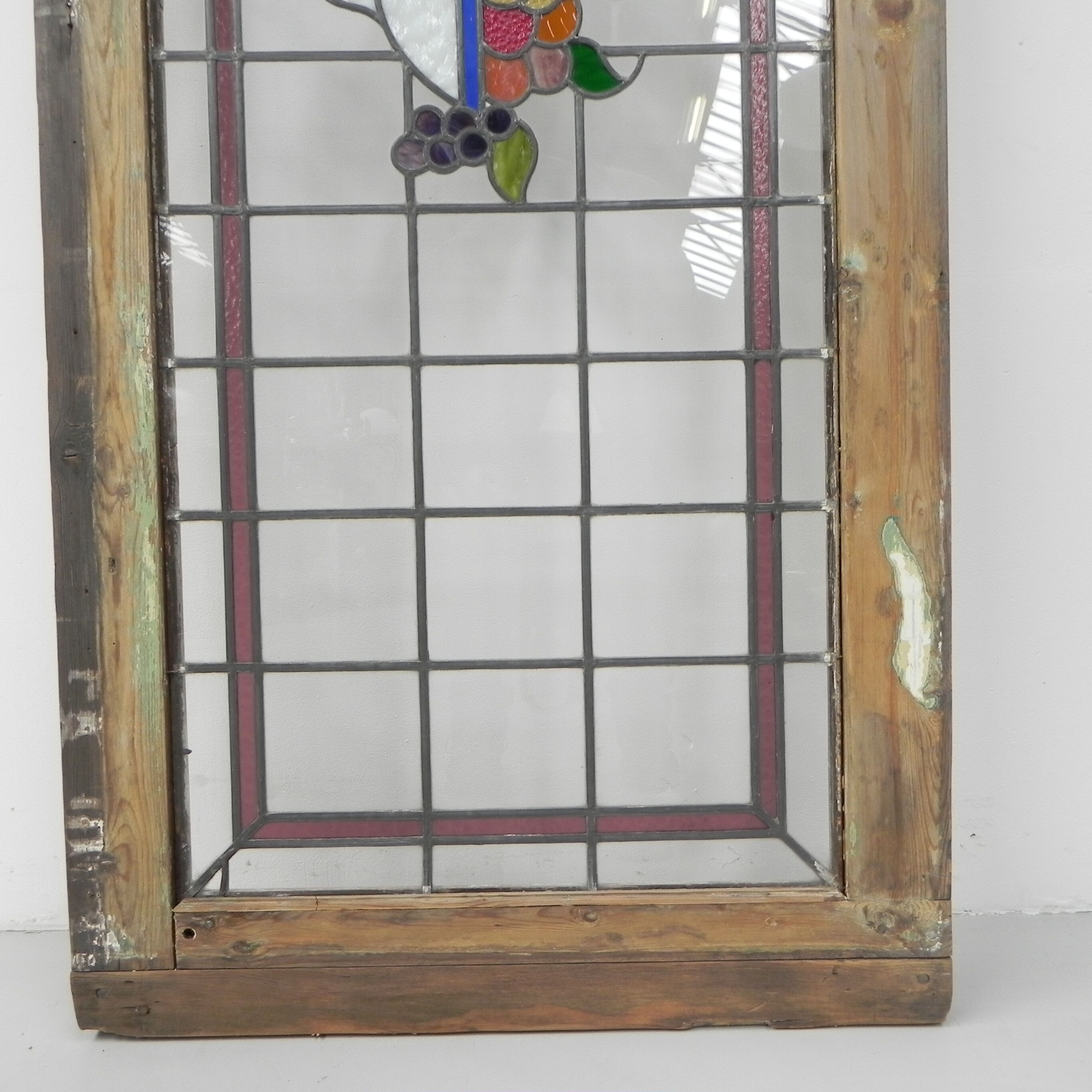 Art Deco stained glass window, 74 x 178 cm