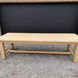 XXL farm table 2m80 + 2 solid oak benches