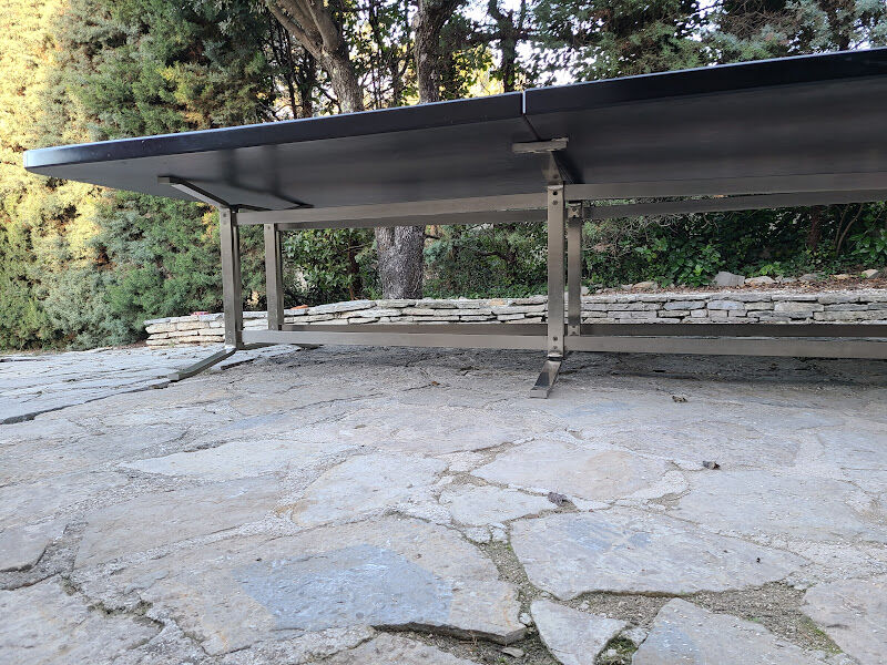 Vintage rosewood steel conference table Gianni Moscatelli Formanova 1970