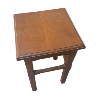 Small vintage wooden stool square shape