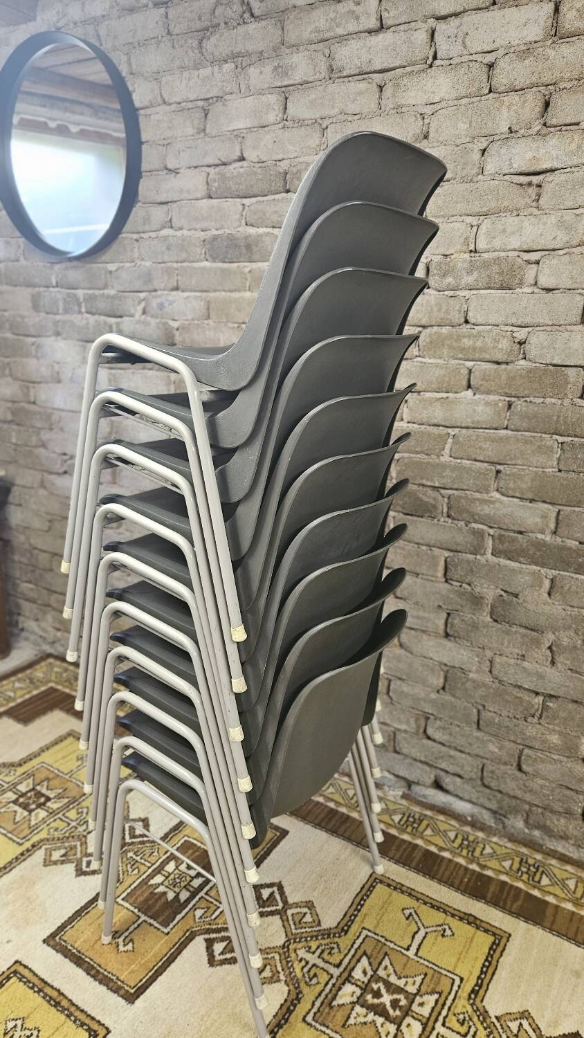 Lot of 10 Helmut Starke chairs from the 1970s