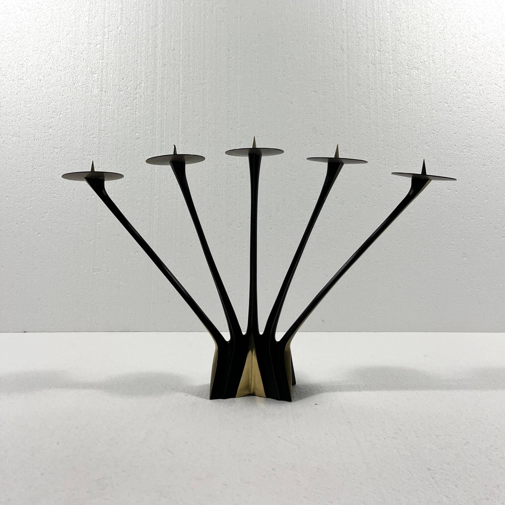 Large bronze candle holder by Klaus Ullrich 1950's