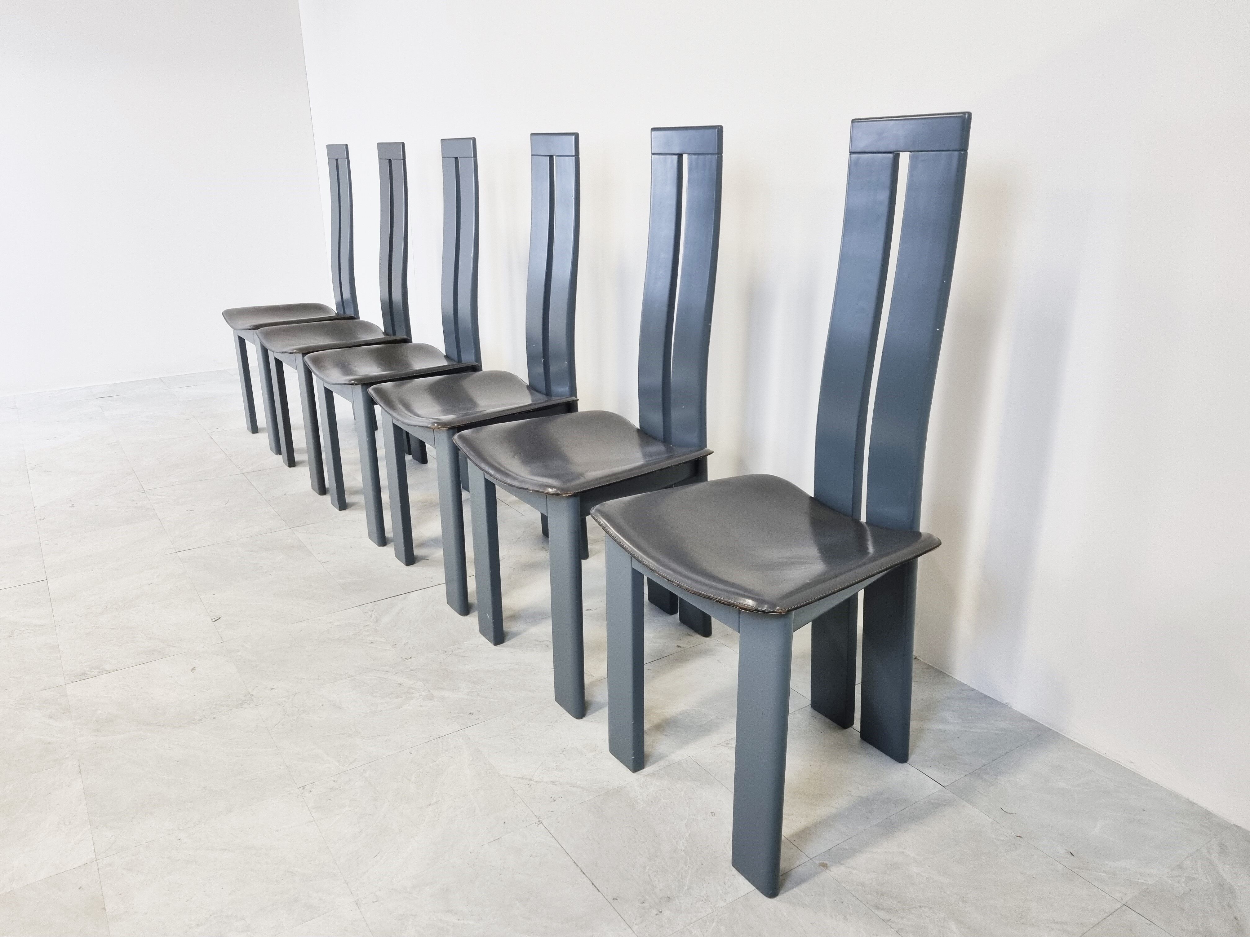 Dining chairs by Pietro costantini for Ello, 1980s, set of 6