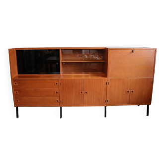 Vintage sideboard by Jean René Caillette edition Charron, 1950