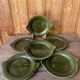 Lot de 6 assiettes barbotine poisson Sarreguemines