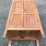 Vintage wardrobe with compass feet in beech