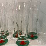 Set of 7 large Memphis glasses