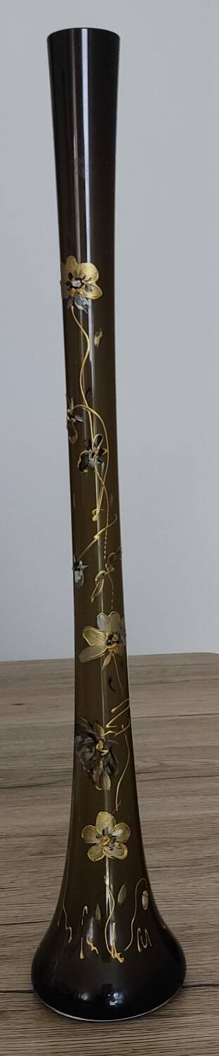 Large 50 cm high single-flower vase signed Arion