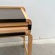Solid wood and formica desk made by a cabinetmaker.